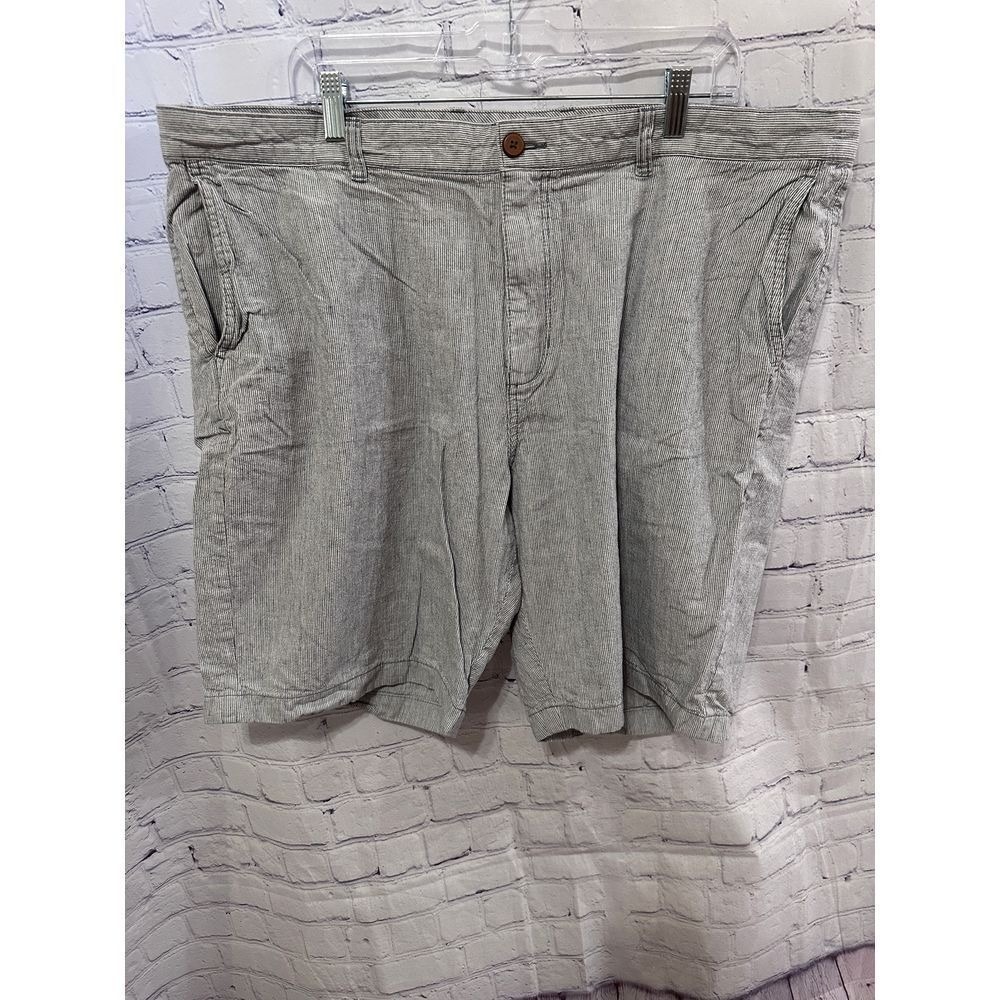 Tommy Bahama Mens Grey Striped Linen Blend Shorts Size 44 Coastal Summer Beach